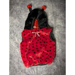 Plush Ladybug Hooded One Piece Infant Halloween Costume Size 24 Months